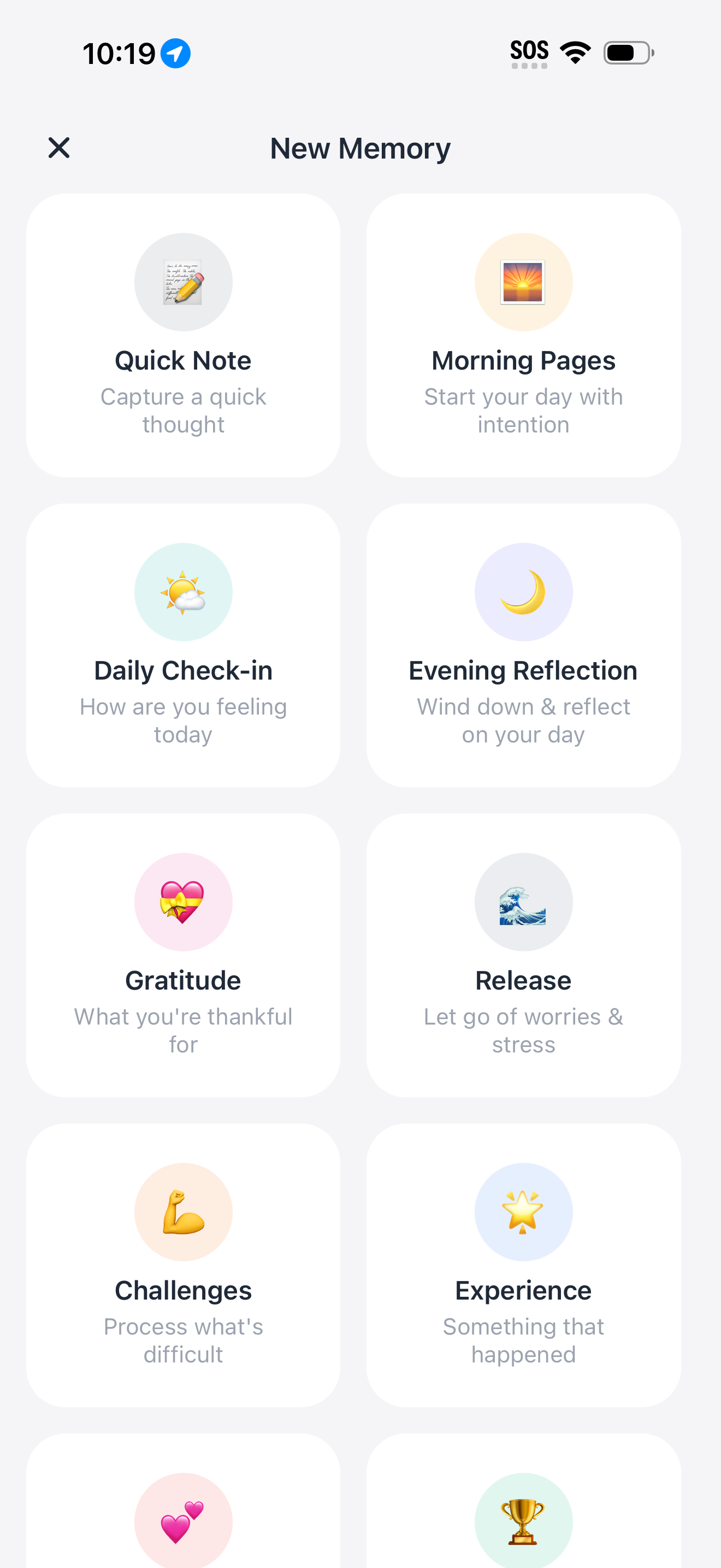Memory & Journaling screenshot